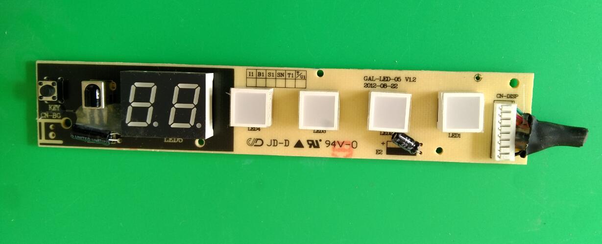 格兰仕空调显示板GAL-P205840-20开关接收板GAL-LED-05显示器8线