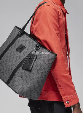 Jordan 乔丹 大容量聚酯纤维老花男女通勤单肩包托特包HF1890-070