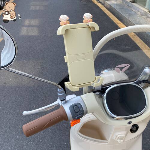 电动车手机支架防震横竖屏通用