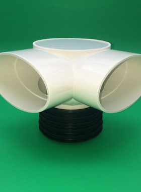 PVC扁管配件立扁四通内插110扁立三通伸缩节扁转扁三通扁转圆接头