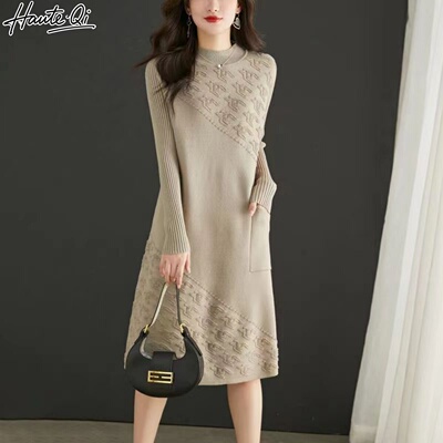 中长款宽松洋气显瘦连衣裙