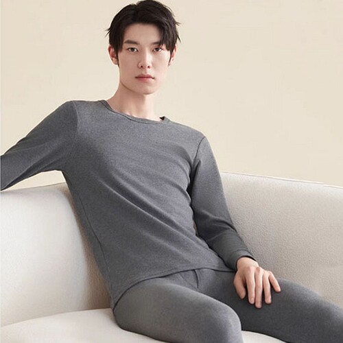 美丽邂逅男式基础保暖内衣套装