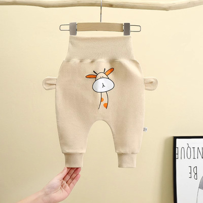 婴儿高腰护肚秋冬大pp裤