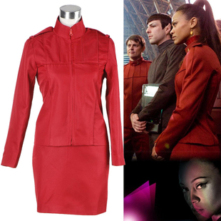 星际迷航Star trek通讯官乌胡拉cos服Uhura红色制服裙cosplay全套
