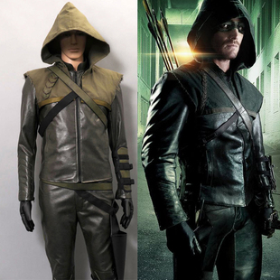 奥利弗·奎因cosplay服男装 绿箭侠Arrow 备全套表演出服 弓箭装