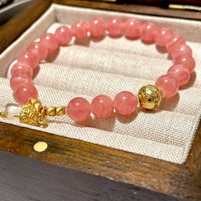 天然红纹石手串轻奢时尚