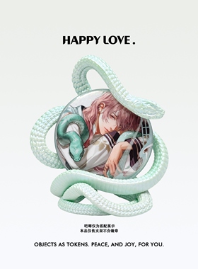 【平安乐】原创桌面摆件飞鸟谷美群鸦吧唧展示架暗黑二次元摆件