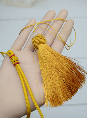 金色小佛材料包diy钩织车载手工毛线钩针佛陀小挂件配件网格流苏
