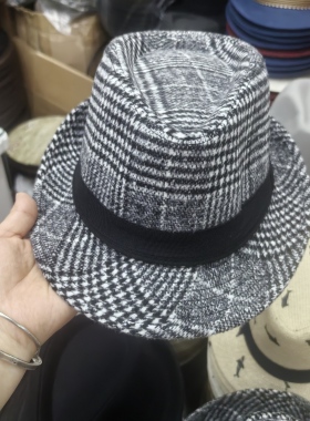 亲子款韩版爵士帽潮男童英伦复古秋冬季儿童小礼帽舞台休闲绅士帽