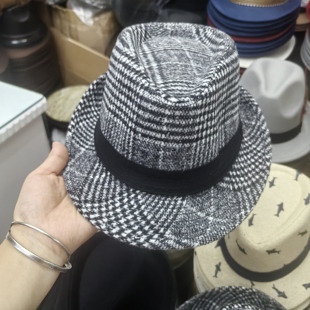 亲子款韩版爵士帽潮男童英伦复古秋冬季儿童小礼帽舞台休闲绅士帽