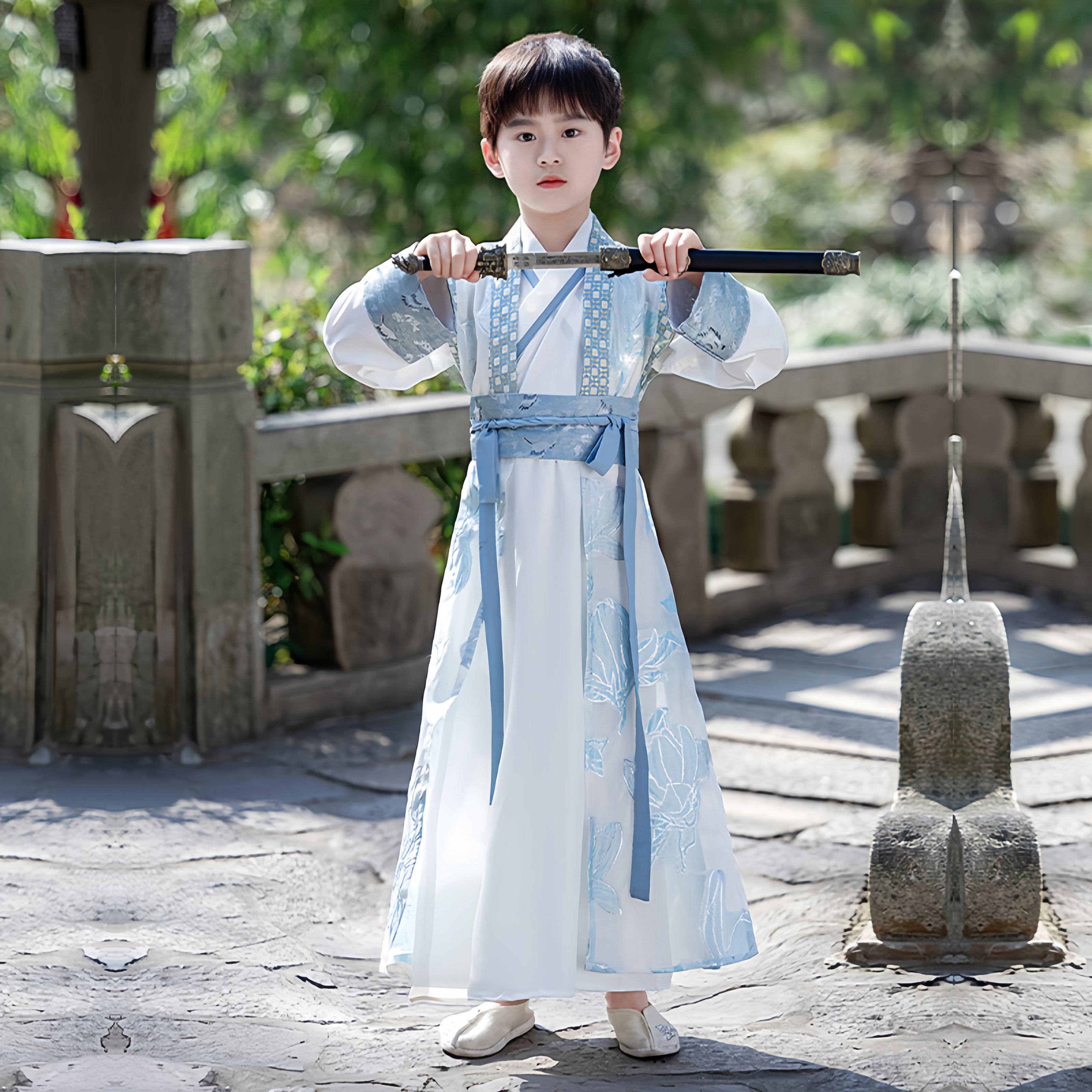 国学夏季新款武侠风演出服汉服图片