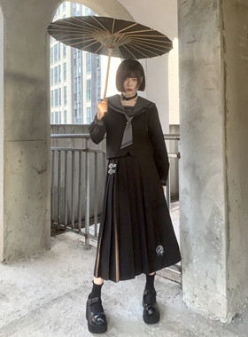 【木子酱JK】原创祭司JK制服日系水手服长袖不良长裙套装春秋新款