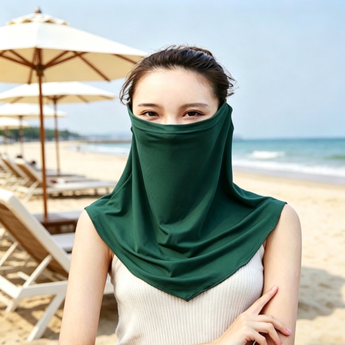 防晒面罩女夏季薄款透气防紫外线护颈围脖女士开车骑行遮阳套脖