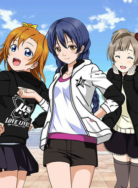 love live动漫周边长袖卫衣加绒加厚外套二次元个性潮秋冬季衣服
