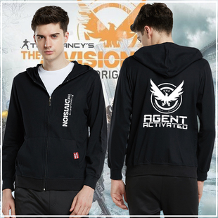 全境封锁游戏周边长袖卫衣男春秋季休闲宽松外套连帽潮流衣服男装