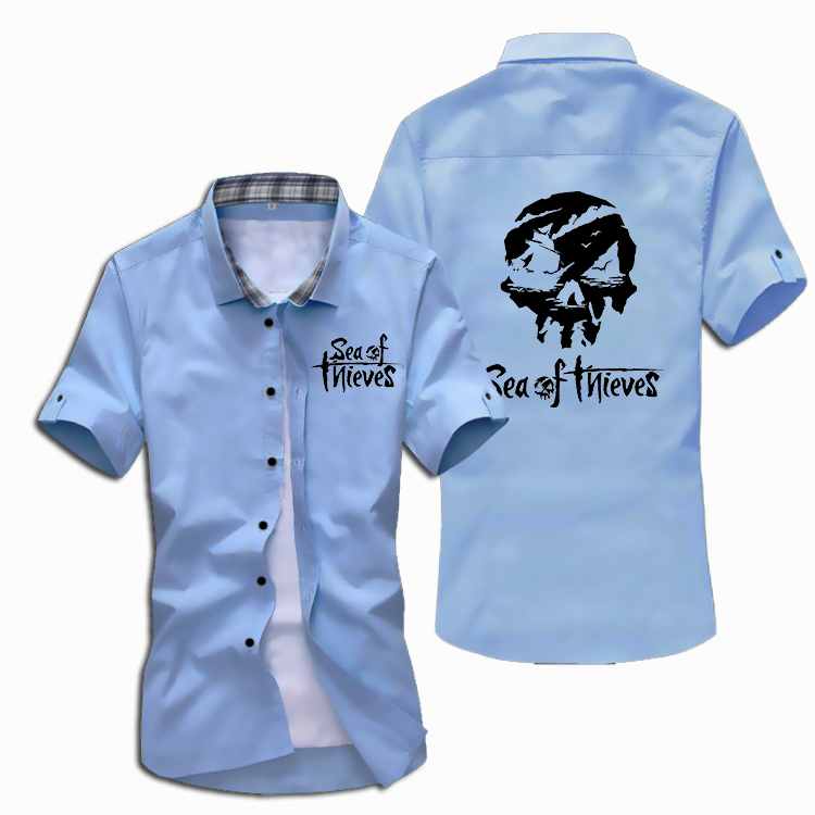 盗贼之海短袖衬衫修身衣服夏季