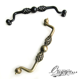 黑色镂空柜门拉手KC03-H 现代欧式橱柜门把手抽屉拉手 摆式大促