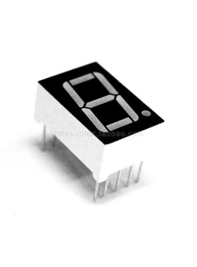 0.56英寸1位数码管共阴阳红黄翠绿蓝白色5161AS,BS,AGG,BGG,AB,BB