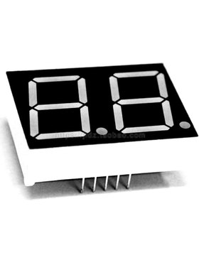 0.8英寸2位数码管共阴共阳红黄绿蓝白色8201AS,BS,AG,BG