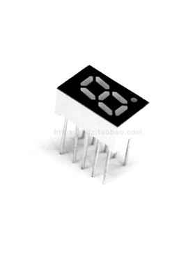 0.32英寸1位数码管共阴共阳红黄绿色3121AS,BS,AG,BG