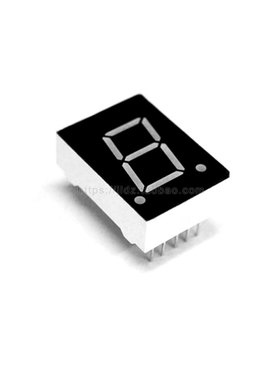 0.6英寸1位数码管共阴共阳红黄绿蓝白色6102AS,BS,AG,BG