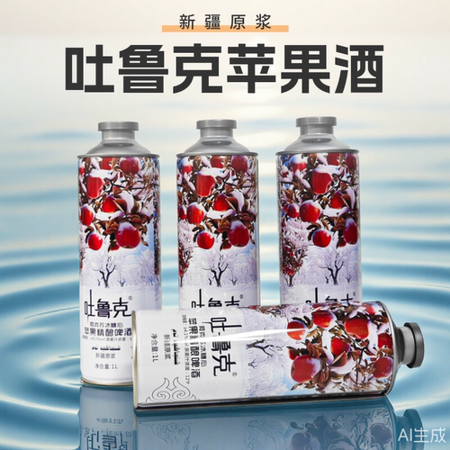 新疆原浆吐鲁克苹果风味啤酒1L装