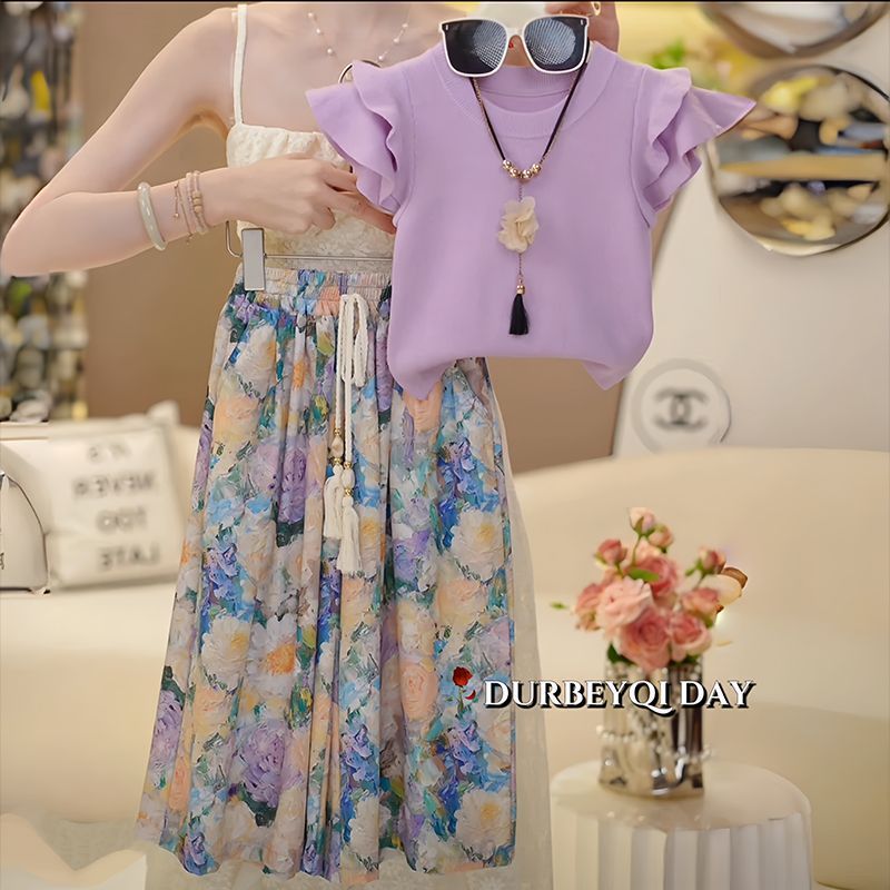 女童套装轻奢感夏季韩系穿搭25新款儿童夏装衣服装女孩两件套潮流