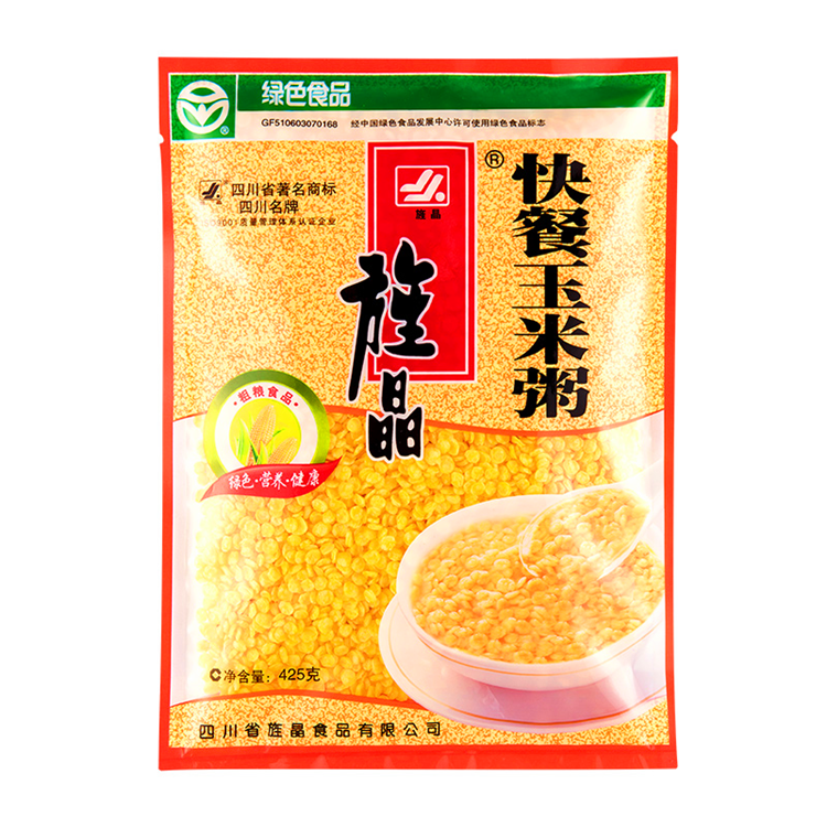 四川德阳旌晶玉米粉快餐玉米粥425克袋装方便冲调即食粗粮早餐