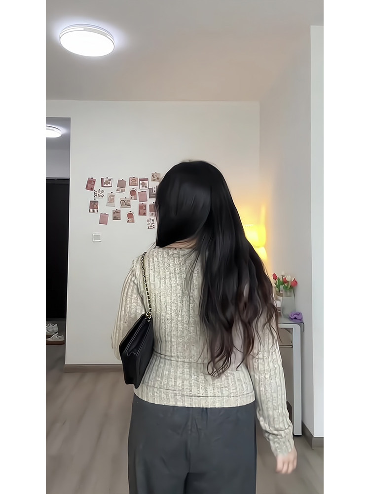 플러스 사이즈 지방 MM 가을 겨울 여성을위한 순수한 욕망 라펠 내부 바닥 스웨터 2024 새로운 불규칙한 싱글 브레스트 카디건