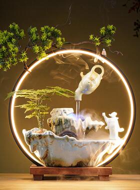 办公室桌面流水摆件流水雾化