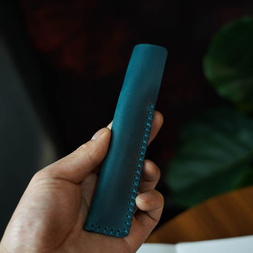 疯马皮头层牛皮笔套笔袋创意简约