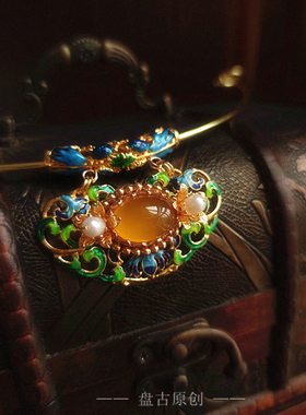 景泰蓝明制项圈旗袍贾宝玉百搭