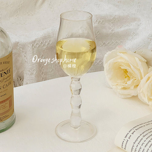 高颜值波浪郁金香槟杯高级甜酒杯