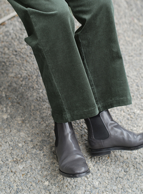 【翠微】黑桃园中腰条绒裤简约显瘦松紧腰微阔休闲裤女 P114