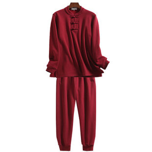 华武堂纯棉加绒太极服太极裤武术练功裤春夏秋男女款套装专业定制