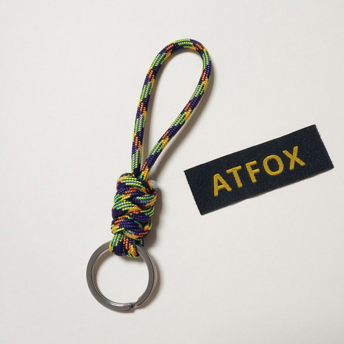 ATFOX手工编织钢圈伞绳钥匙扣