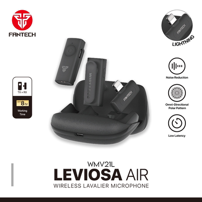 FANTECH WMV21L Interview Live Vlog Mini Lavalier Microphone