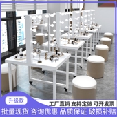 带灯双面化妆镜台学校专用工作室摄影楼剧院化妆间美妆镜子可移动