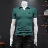 2024年新款男POLO衫钱塘6016-E1948-P75黑，男装Polo衫，钱塘6016
