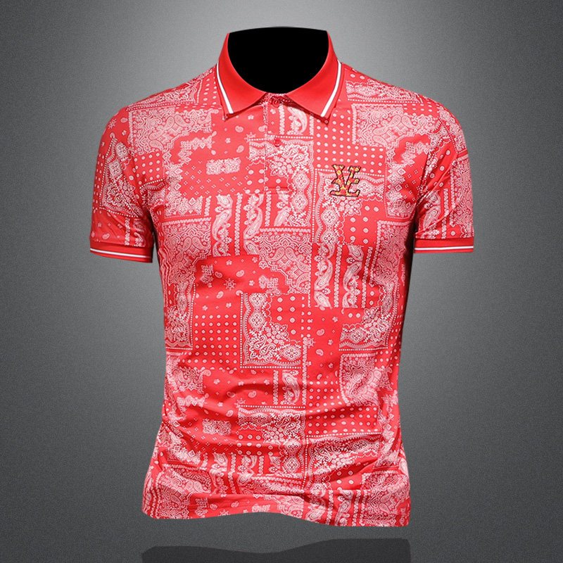 2026年夏季腰果花印花POLO衫QT6016-E3683-P75，男装Polo衫，钱塘6016