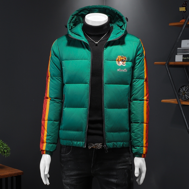 90%白鸭绒2024新款男士连帽羽绒服钱塘6016-F9187P290，男装羽绒服，钱塘6016