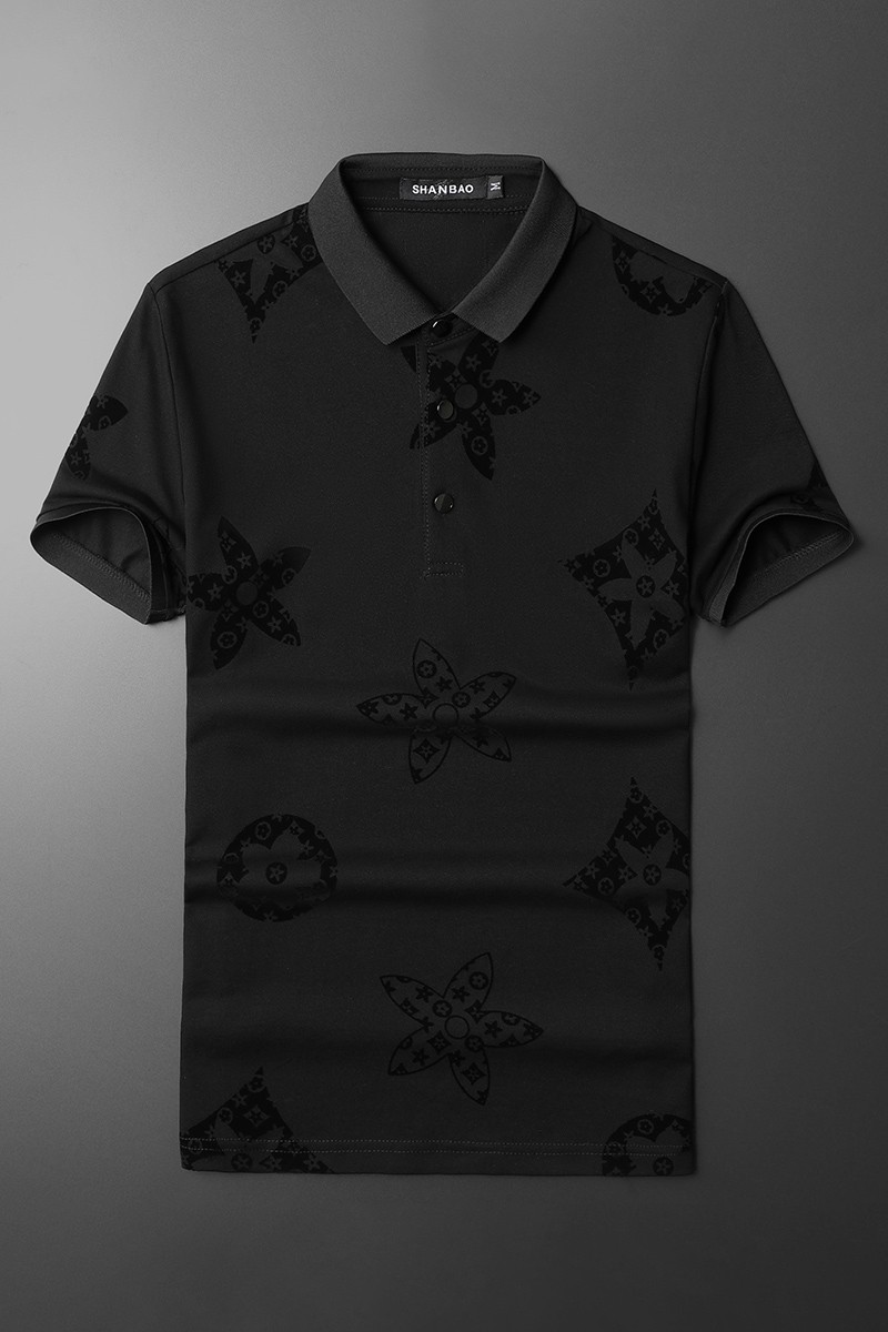 2024年夏季植绒个性新款男士polo衫钱塘6016-E1932-P80,男装Polo衫,钱塘6016