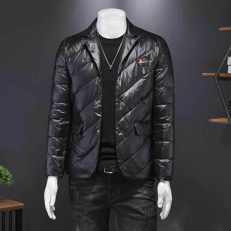 2024新款翻领羽绒服商务90白鸭绒西装外套男 钱塘6016-F5017-P280图片