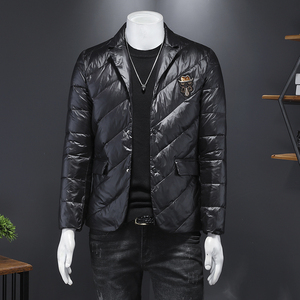 2024新款翻领羽绒服商务90白鸭绒西装外套男 钱塘6016-F5017-P280图片