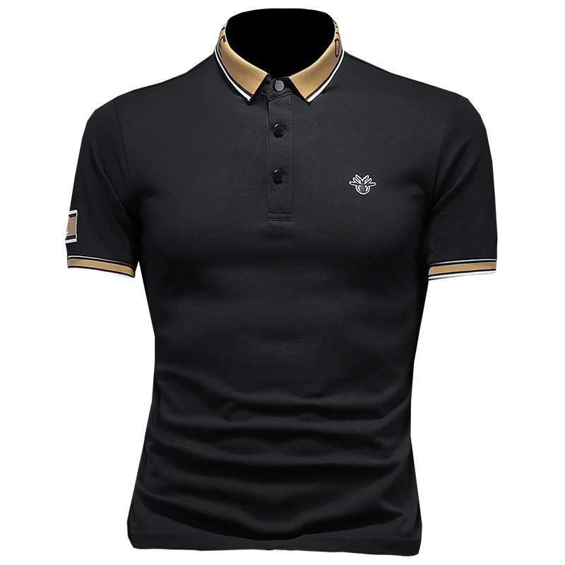2024年新款男POLO衫纯色钱塘6016-E2026-P75,男装Polo衫,钱塘6016