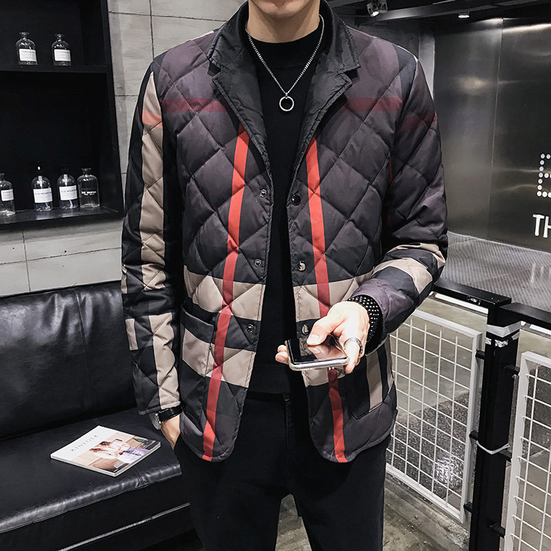 2022大货西装领短款羽绒服轻男翻领羽绒衫钱塘6016-B2208P280真模图片