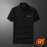 高街潮牌纯棉加绒厚小高领打底衫短袖T恤男中领qt6016-CC911-P75，男装T恤，钱塘6016