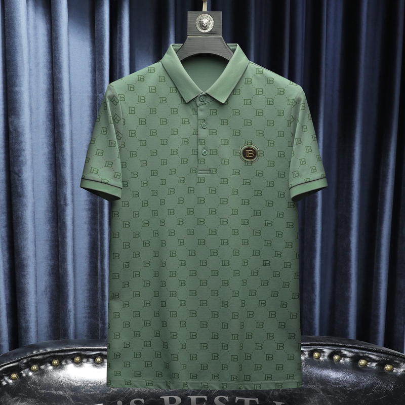 新款男POLO衫刺绣短袖翻领T恤钱塘6016-E3513-P75沙发图，男装T恤，钱塘6016