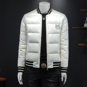 F6066 P300 2024高端冬季90%白鸭绒植绒连帽羽绒服  假模 345图片