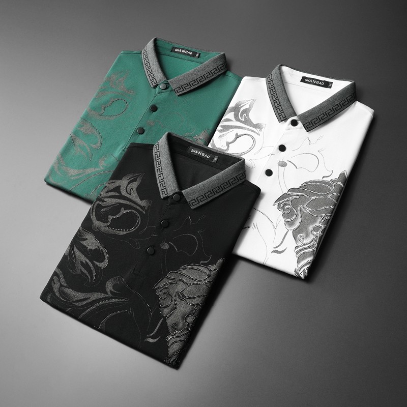 2026年新款男POLO衫印花钱塘6016-E2030-P80，男装Polo衫，钱塘6016